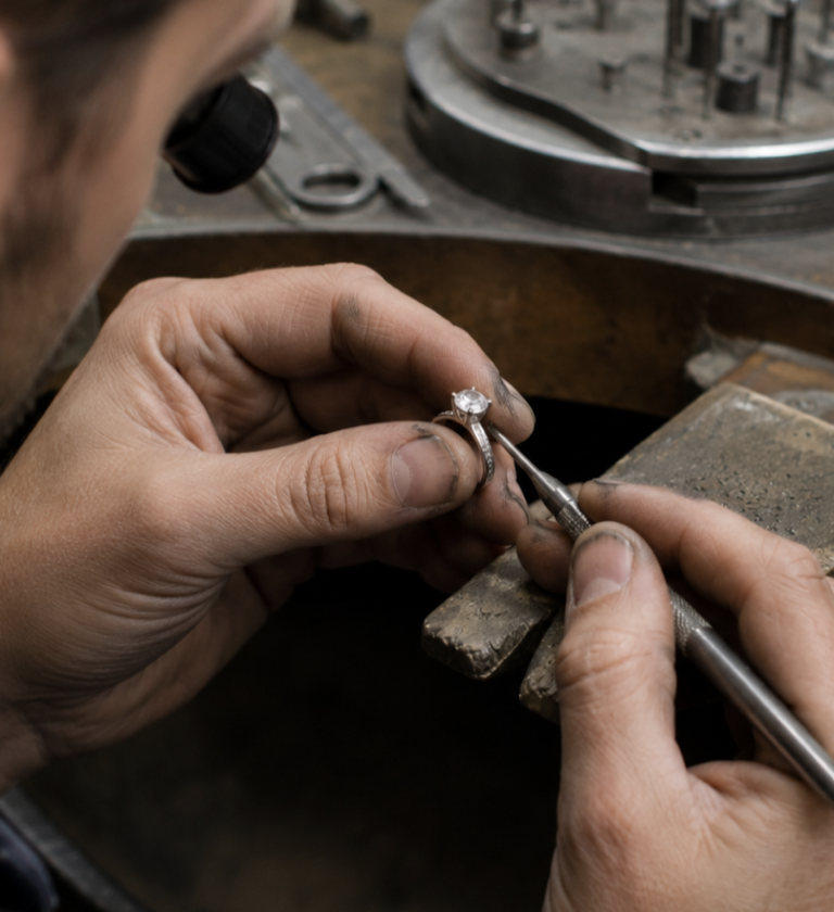 Hand setting and finishing